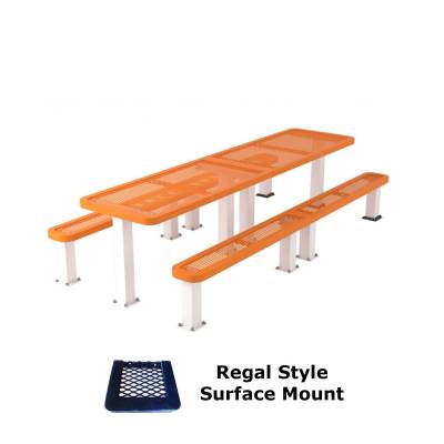 10' Regal Picnic Table with (2) Unattached Seats - Surface and Inground Mount - Image 2