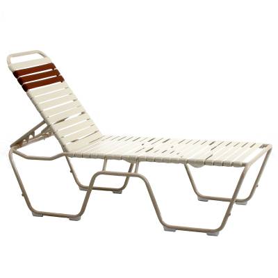 High Welded Contract Lido Stack Strap Chaise 