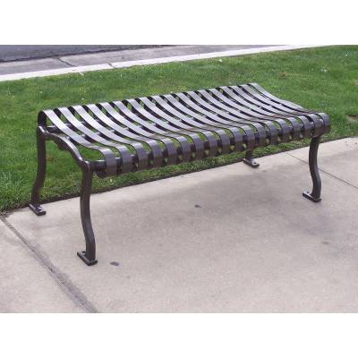 2' - 8' Iron Valley Backless Bench - Portable/Surface Mount - Image 2