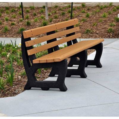 4' and 6' Brooklyn Recycled Plastic Bench - Portable - Image 1
