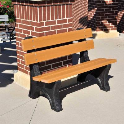 Park Benches - Recycled Plastic  - 4', 6' and 8' Colonial Recycled Plastic Bench - Portable