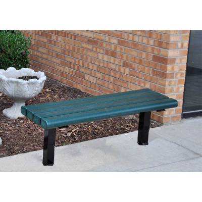 4', 6' and 8' Creekside Recycled Plastic Bench - Surface and Inground Mount - Image 2