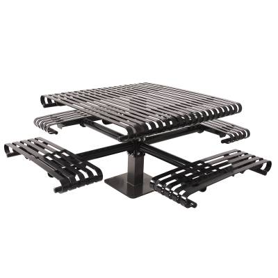 46" Square Kensington Picnic Table - Surface and Inground Mount