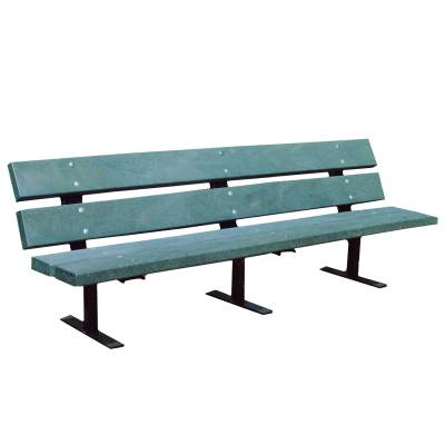 4', 5', 6' and 8' Metro Recycled Plastic Bench - Portable, Surface and Inground Mount - Image 1