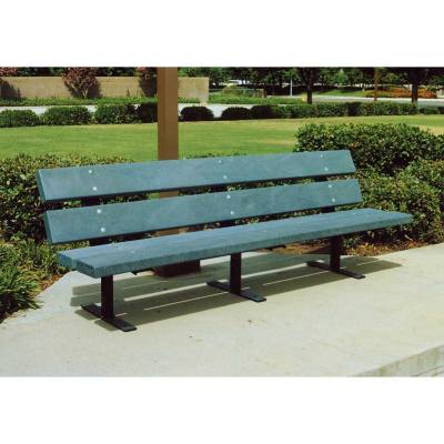 4', 5', 6' and 8' Metro Recycled Plastic Bench - Portable, Surface and Inground Mount - Image 2