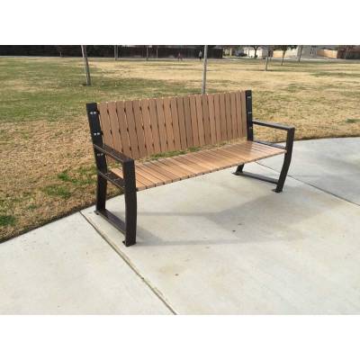 67" Riverstone Recycled Plastic Bench - Portable/Surface Mount. - Image 3