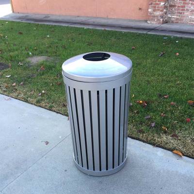 24 Gallon Iron Valley Trash Receptacle - Image 2