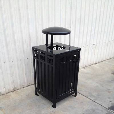 32 Gallon Iron Valley Trash Receptacle - Image 2