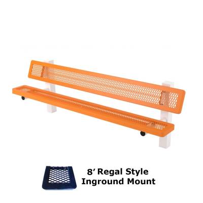 6' and 8' Regal Mounted Bench - Surface and Inground Mount - Image 4