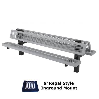 6' and 8' Regal Double Mounted Bench - Surface and Inground Mount - Image 4
