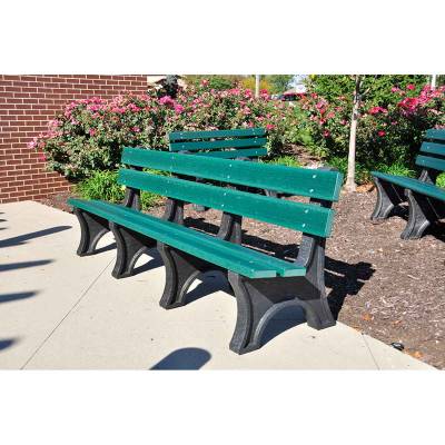 4', 6' and 8' Colonial Recycled Plastic Bench - Portable - Image 2