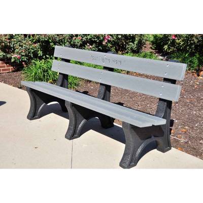 4', 6' and 8' Colonial Recycled Plastic Bench - Portable - Image 3