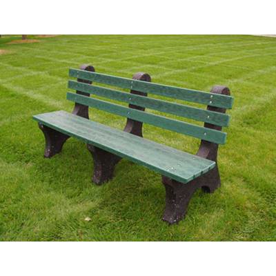 4', 6' and 8' Comfort Park Avenue Recycled Plastic Bench - Portable  - Image 2