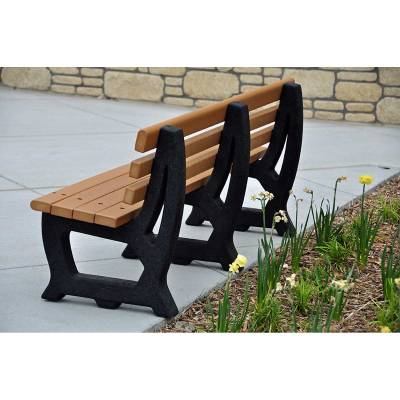 4' and 6' Brooklyn Recycled Plastic Bench - Portable - Image 2