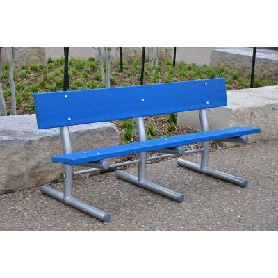 6' Madison Recycled Plastic Bench – Portable, Surface and Inground Mount  - Image 2