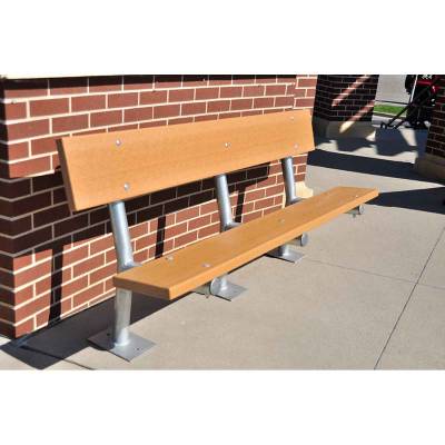 6' Madison Recycled Plastic Bench – Portable, Surface and Inground Mount  - Image 3