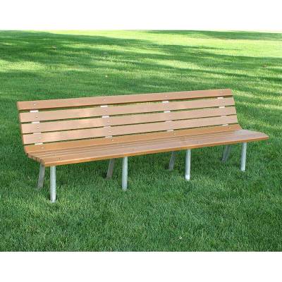 4', 6' and 8' Saint Pete Recycled Plastic Bench – Portable/Surface Mount  - Image 2