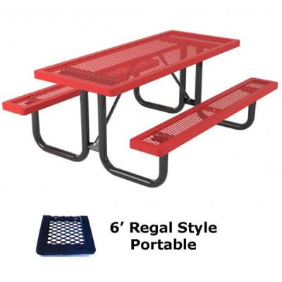 4', 6' and 8' Regal Picnic Table - Portable - Image 1