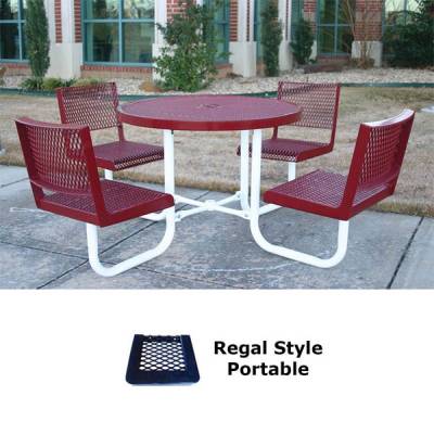 42" Round Regal Picnic Table - Portable - Image 1