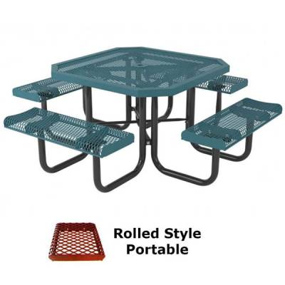 46" Octagon Rolled Picnic Table - Portable