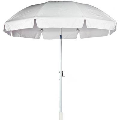Umbrellas & Bases - Commercial Patio Umbrellas - Frankford Catalina 7 1/2 Ft. Flat Top Umbrella, Fiberglass Ribs - Crank Lift with Tilt