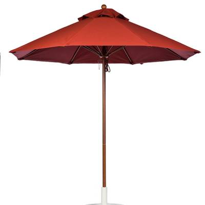 Umbrellas & Bases - Commercial Market Umbrellas - Frankford Monterey 7 1/2 Ft. Aluminum Market Umbrella, Fiberglass Ribs - Pulley Lift without Tilt
