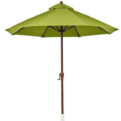 Frankford Monterey 9 Ft. Aluminum Market Umbrella, Fiberglass Ribs - Crank Up without Tilt - Image 1