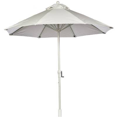 Umbrellas & Bases - Commercial Market Umbrellas - Frankford Monterey 9 Ft. Aluminum Market Umbrella, Fiberglass Ribs - Crank Lift with Auto Tilt