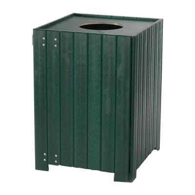20, 32, and 55 Gallon Square Recycled Plastic Trash Receptacle  - Image 5