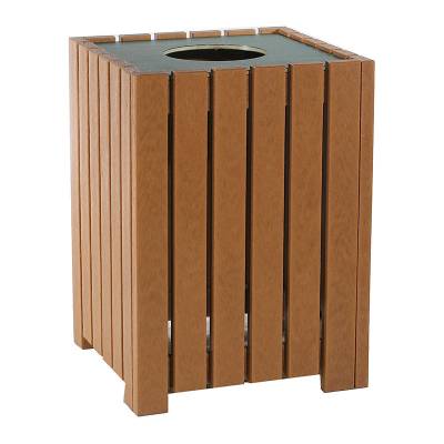 20 and 32 Gallon Square Recycled Plastic Trash Receptacle  - Image 2