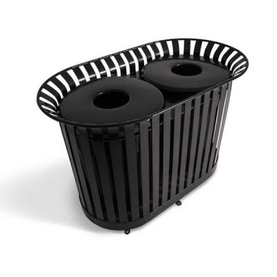 Trash Disposal - Recycling Receptacles - 72 Gallon Dual Lexington Trash Receptacle