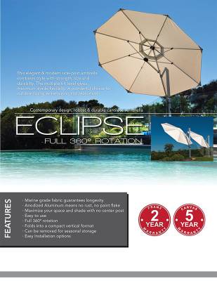 Frankford Eclipse 13 Ft. Octagon Cantilever Umbrella - Image 6