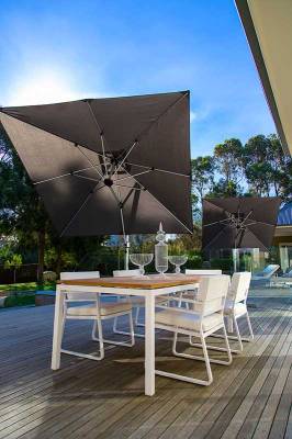 Umbrellas & Bases - Shade Umbrellas - Frankford Aurora 9 Ft. Square Cantilever Umbrella