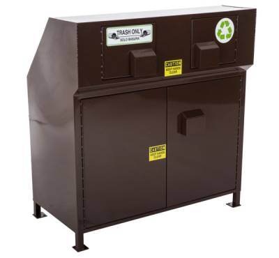 64 Gallon Animal Resistant Dual Trash/Recycling Receptacle