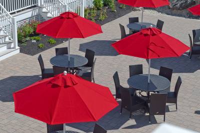 Frankford Monterey 7 1/2 Ft. Aluminum Market Umbrella, Fiberglass Ribs - Pulley Lift without Tilt - Image 2