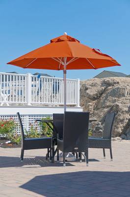 Frankford Monterey 7 1/2 Ft. Aluminum Market Umbrella, Fiberglass Ribs - Pulley Lift without Tilt - Image 3