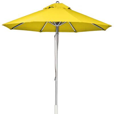 Umbrellas & Bases - Commercial Market Umbrellas - Frankford Greenwich 11 Ft. Heavy Duty Aluminum Market Umbrella - Pulley Lift