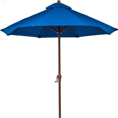 Frankford Monterey 11 Ft. Aluminum Market Umbrella, Fiberglass Ribs - Crank Up without Tilt - Image 1