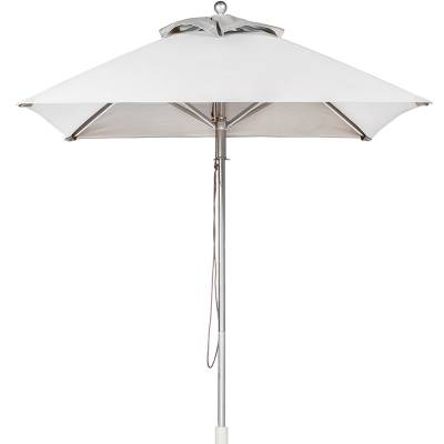 Umbrellas & Bases - Commercial Market Umbrellas - Frankford Greenwich 7 1/2 Ft. Square Heavy Duty Aluminum Market Umbrella - Double Pulley Lift