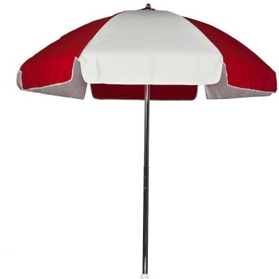 Umbrellas & Bases - Commercial Patio Umbrellas - Frankford Lifeguard 6 1/2 Ft. Flat Top Umbrella, Steel Ribs - Push Up Style with Tilt 