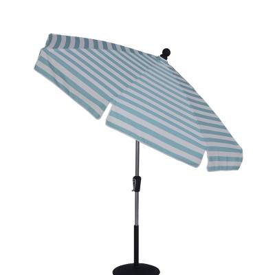 Umbrellas & Bases - 7 1/2 Ft. Commercial Standard Aluminum Umbrella, Fiberglass Ribs - Crank Up Style with Auto Tilt