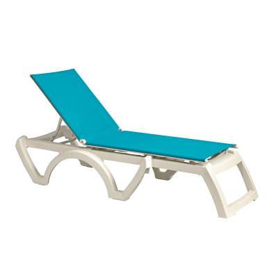Jamaica Beach Adjustable Sling Stacking Chaise Lounge - Image 3