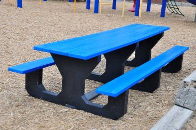 Toddler 6' Recycled Plastic Park Place Picnic Table, Portable  - Image 1