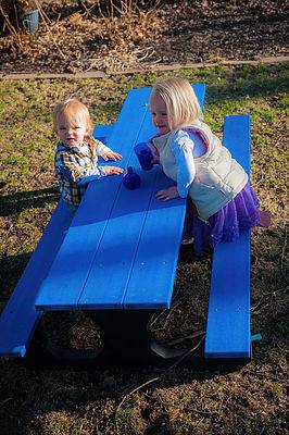 Toddler 6' Recycled Plastic Park Place Picnic Table, Portable  - Image 2