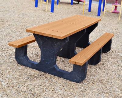 Youth 6' Recycled Plastic Park Place Picnic Table, Portable 