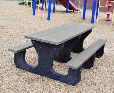 Youth 6' Recycled Plastic Park Place Picnic Table, Portable - Image 2