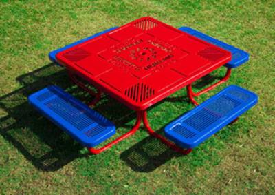 46" Square Preschool Learning Picnic Table - Portable - Image 2