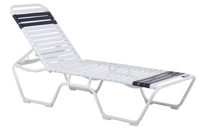 Welded Lido Contract Stack Strap Chaise - Image 1
