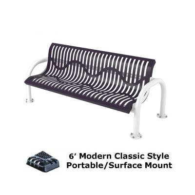 4' and 6' Modern Classic Bench - Portable/Surface and Inground Mount - Image 2