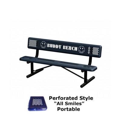 6' Perforated Buddy Bench - Portable, Surface and Inground Mount - Image 3